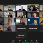 Teilnehmer:innen der Videokonferenz.